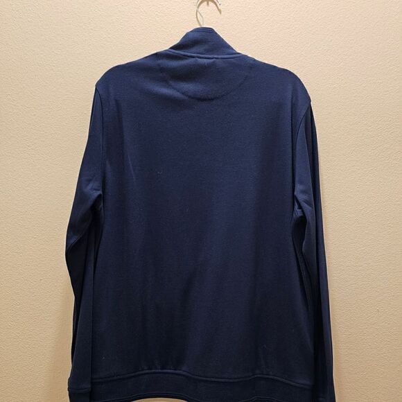 Ted Baker Men's Navy Blue Zip Front Jacket Size 5 - Picture 3 of 10